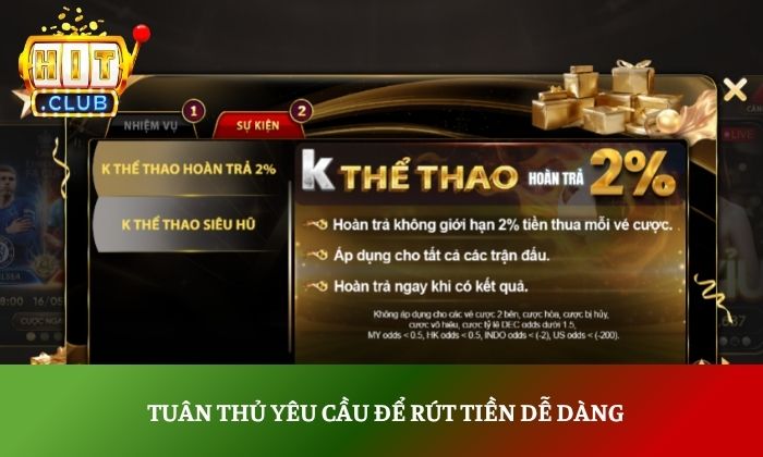 Cách lấy khuyến mãi Hitclub đơn giản và nhanh chóng nhất 3 Tuân thủ yêu cầu để rút tiền dễ dàng