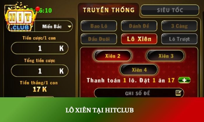 Lô xiên tại Hitclub