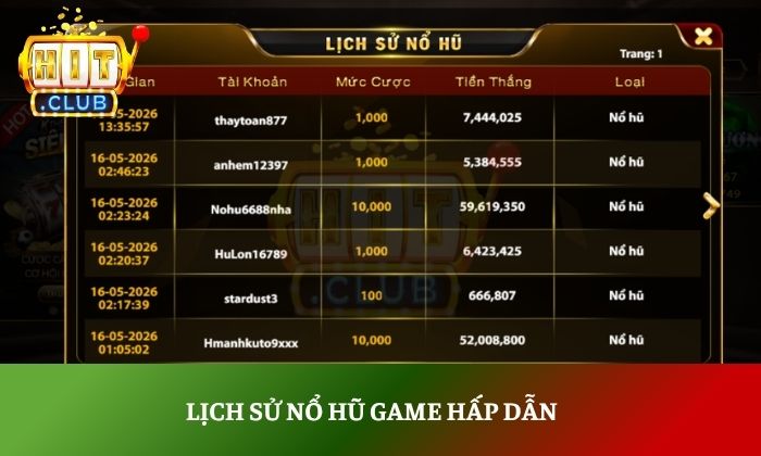 Mini Poker có tính năng xem lịch sử nổ hũ hấp dẫn