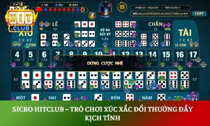 Sicbo Hitclub – Trò chơi xúc xắc đổi thưởng đầy kịch tính 1 Sicbo Hitclub